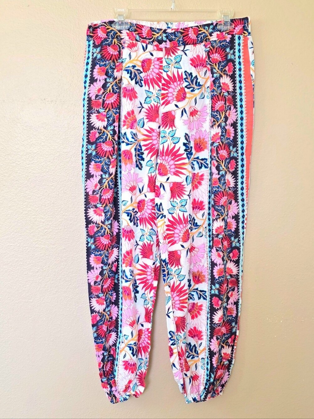 Gypsies & Moondust Womens Floral Boho Harem Pants - Size XL